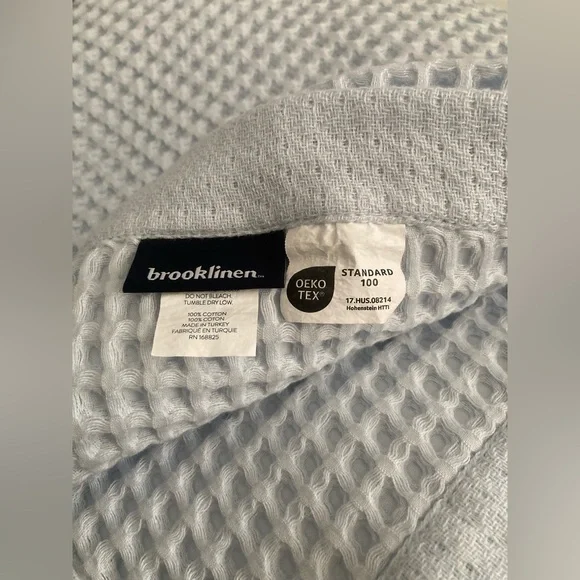 Brooklinen Dreamweave Waffle BLUE MISTSET 2 Bath Sheets 2 Towel 1 Hand New 5pc